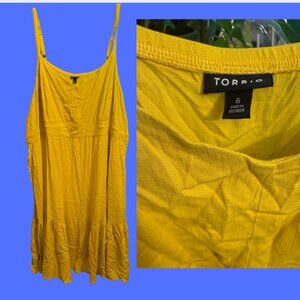 Torrid Yellow Tiered Maxi Sundress – Size 6 (6X)